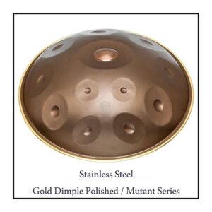 هنگدرام مهردرام سری Mutant 12 Note Customize | Gold Dimple Polished | استیل ضدزنگ